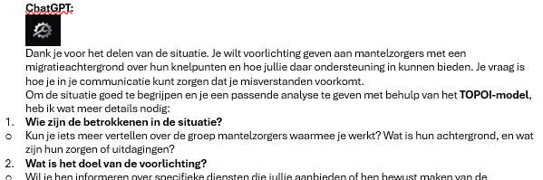 Chatten met de TOPOI-bot
