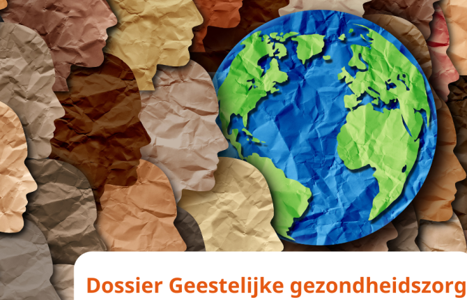 Afbeelding wereldbol met gezichten 